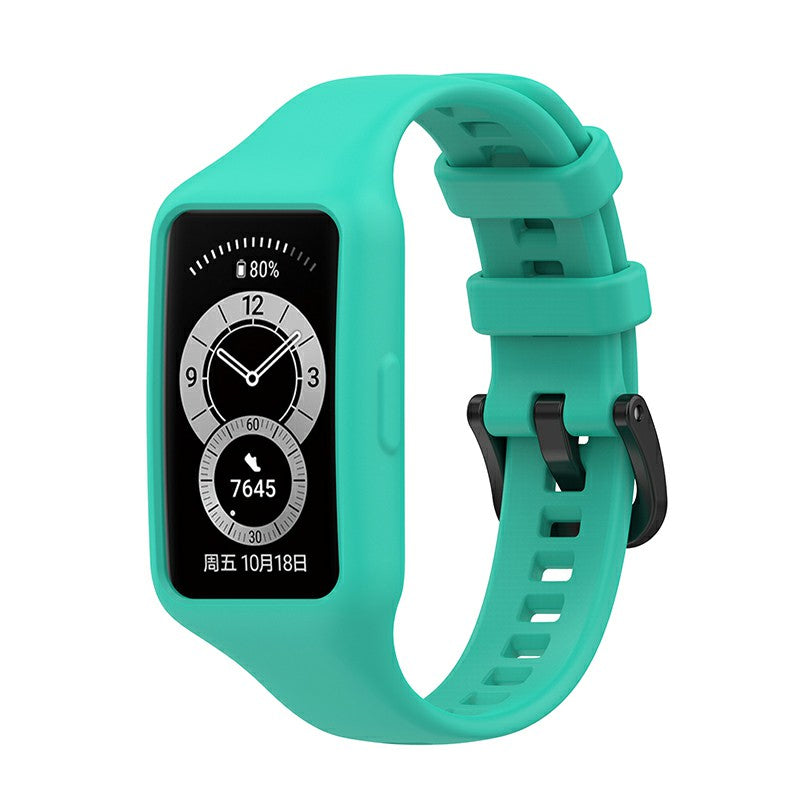 Integreret blødt silikone urbånd armbånd udskiftning af håndledsrem til Huawei Band 6 Band 7 Honor Band 6 Integreret blødt silikone urbånd armbånd udskiftning af håndledsrem til Huawei Band 6 Band 7 Honor Band 6